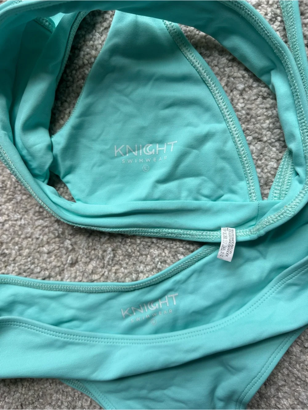 Women’s Knight Swimwear Light Blue Cut-Out Bikini Set